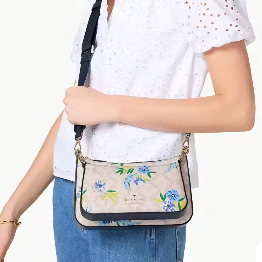 Kate Spade Duet Spade Flower Floral Crossbody - Picture 4 of 7